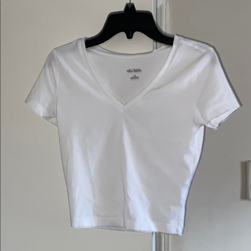 White V-Neck